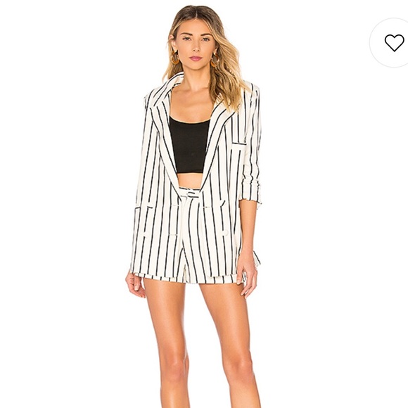 Lovers + Friends Jackets & Blazers - Lovers + Friends Fanning Blazer in Ivory & Black